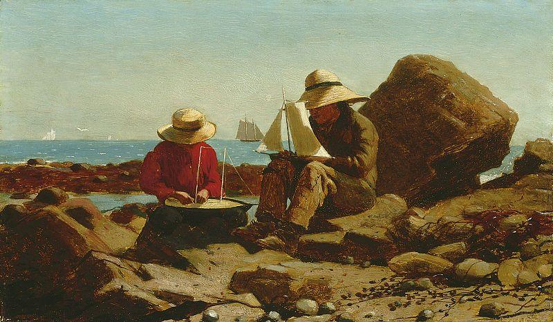 Winslow Homer The Boat Builders oil painting image